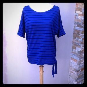 Chico’s short sleeve top with tie at hips, size 1